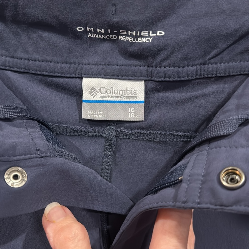 Columbia Blue Activewear/Hiking Capri/Cropped Pants. Sz 16 - Picture 3 of 7